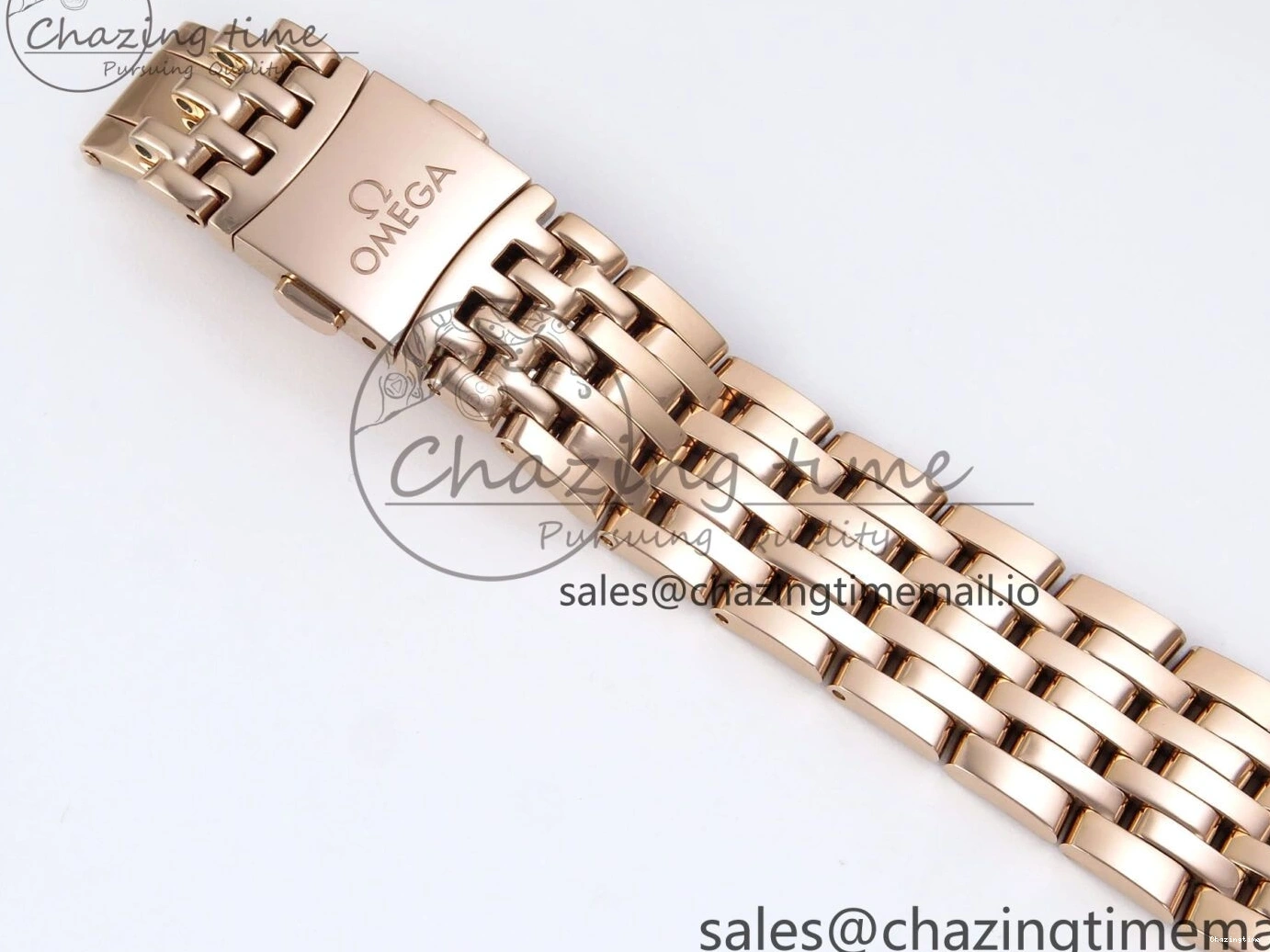 0205 De Ville Prestige Ladies RG VSF 1:1 Best Edition Brown Diamonds Dial on RG Bracelet A Sophisticated 7681